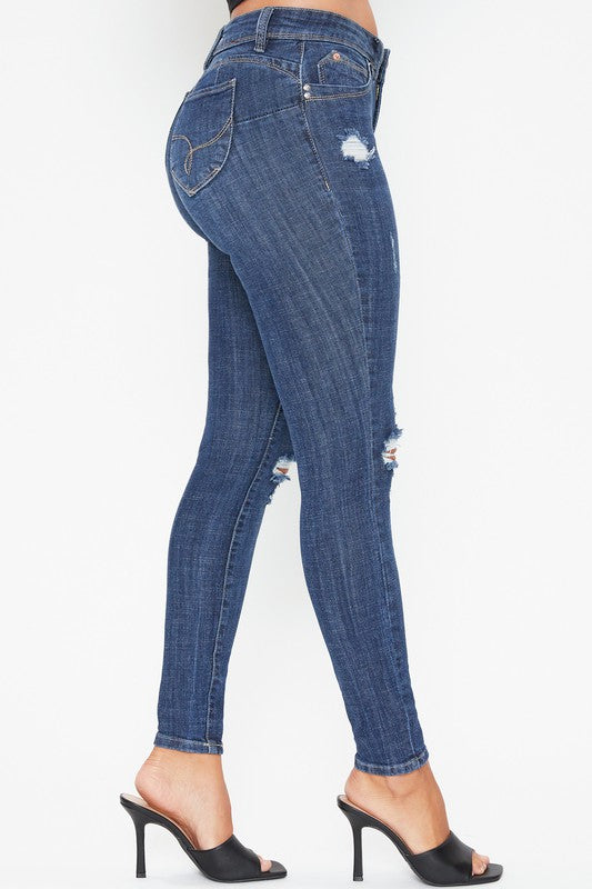 WannaBettaButt Mid-Rise Skinny Jeans