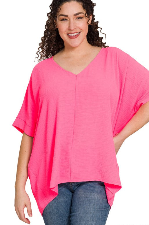 Avery Woven VNeck Dolman Top