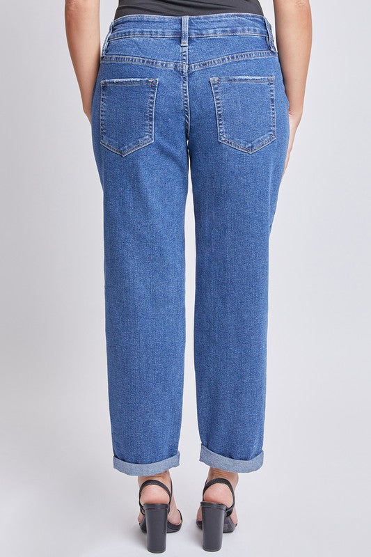 Laylani Mid-Rise Boyfriend Jean with Cuff