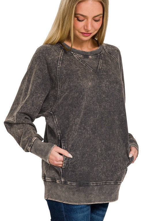 Beth Acid French Terry Sweatshirt