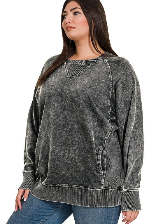 Beth Acid French Terry Sweatshirt