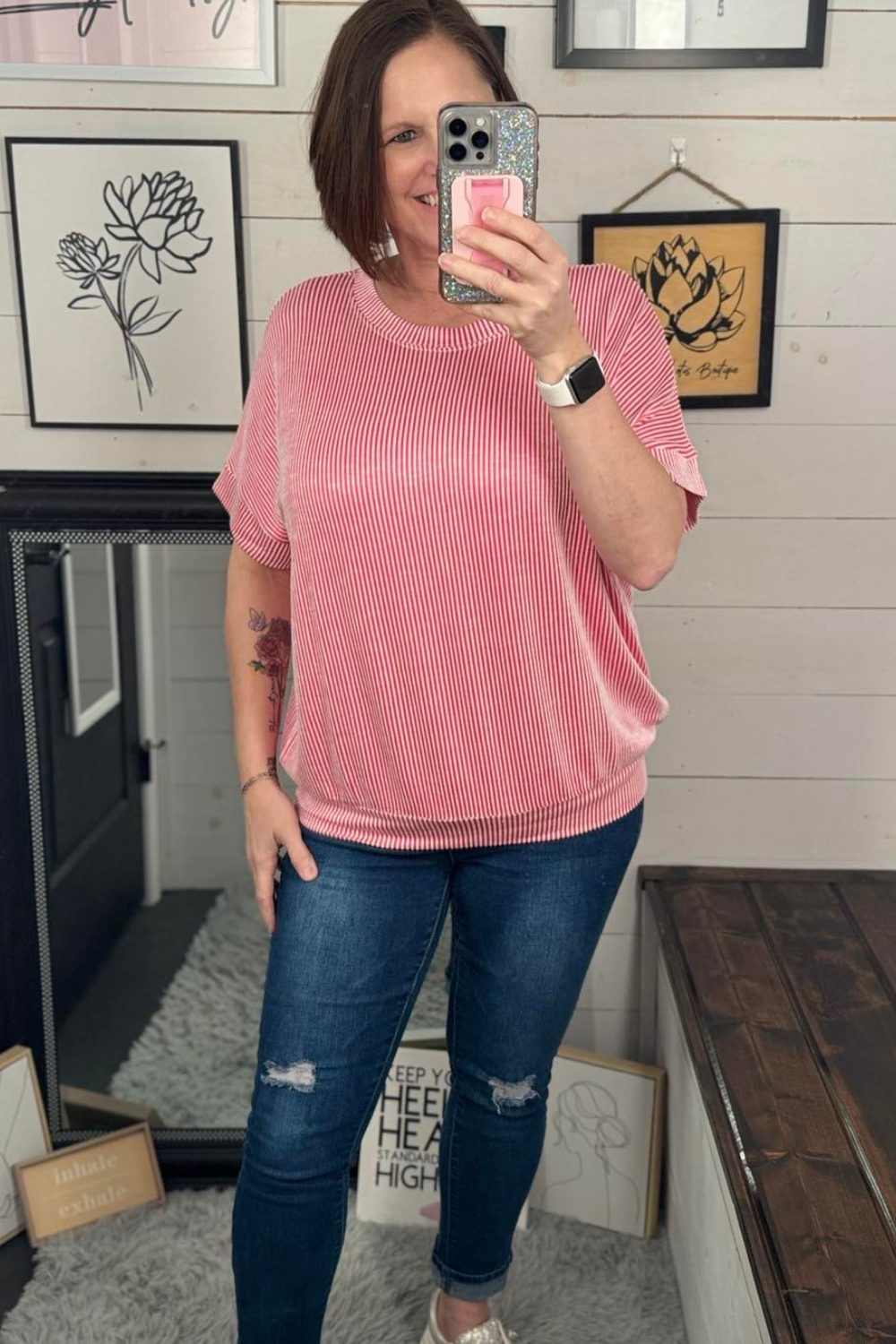 Raven Corded Top - Hot Pink