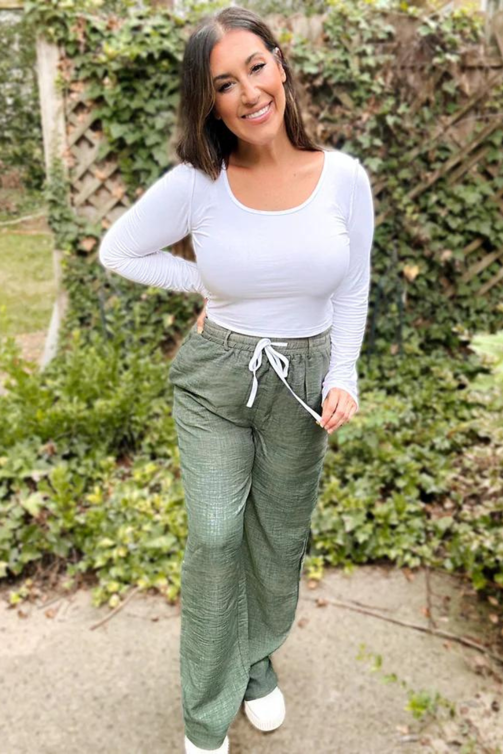 Cora Chambray Wide Leg Pant