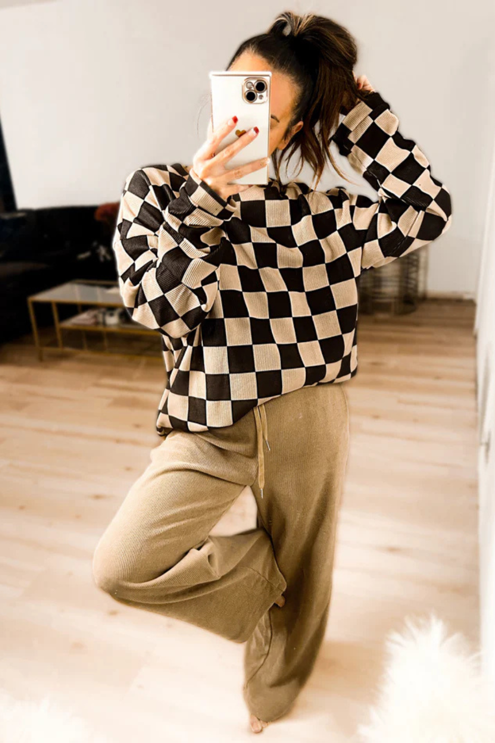 Charlie Checkered Corded Crew Set