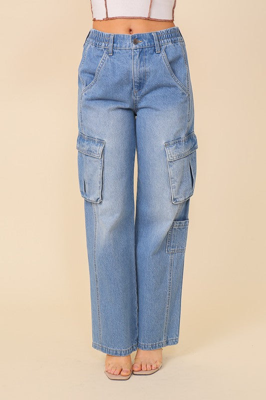 Becca Wide Leg Cargo Jeans