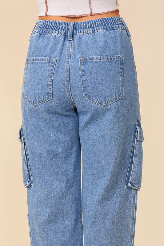 Becca Wide Leg Cargo Jeans