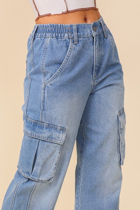 Becca Wide Leg Cargo Jeans