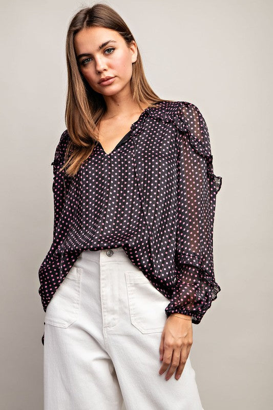 Scarlett Polkadot Blouse