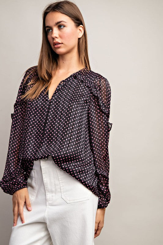 Scarlett Polkadot Blouse
