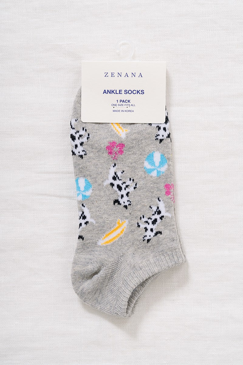 Dog Pattern Ankle Socks