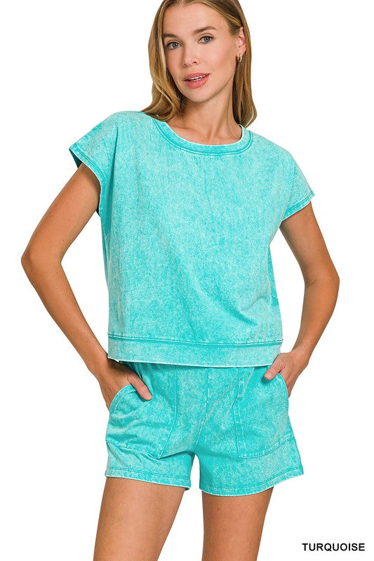Sloane Washed Shorts Set