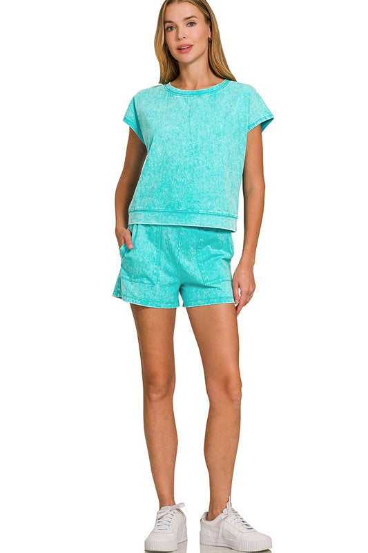Sloane Washed Shorts Set