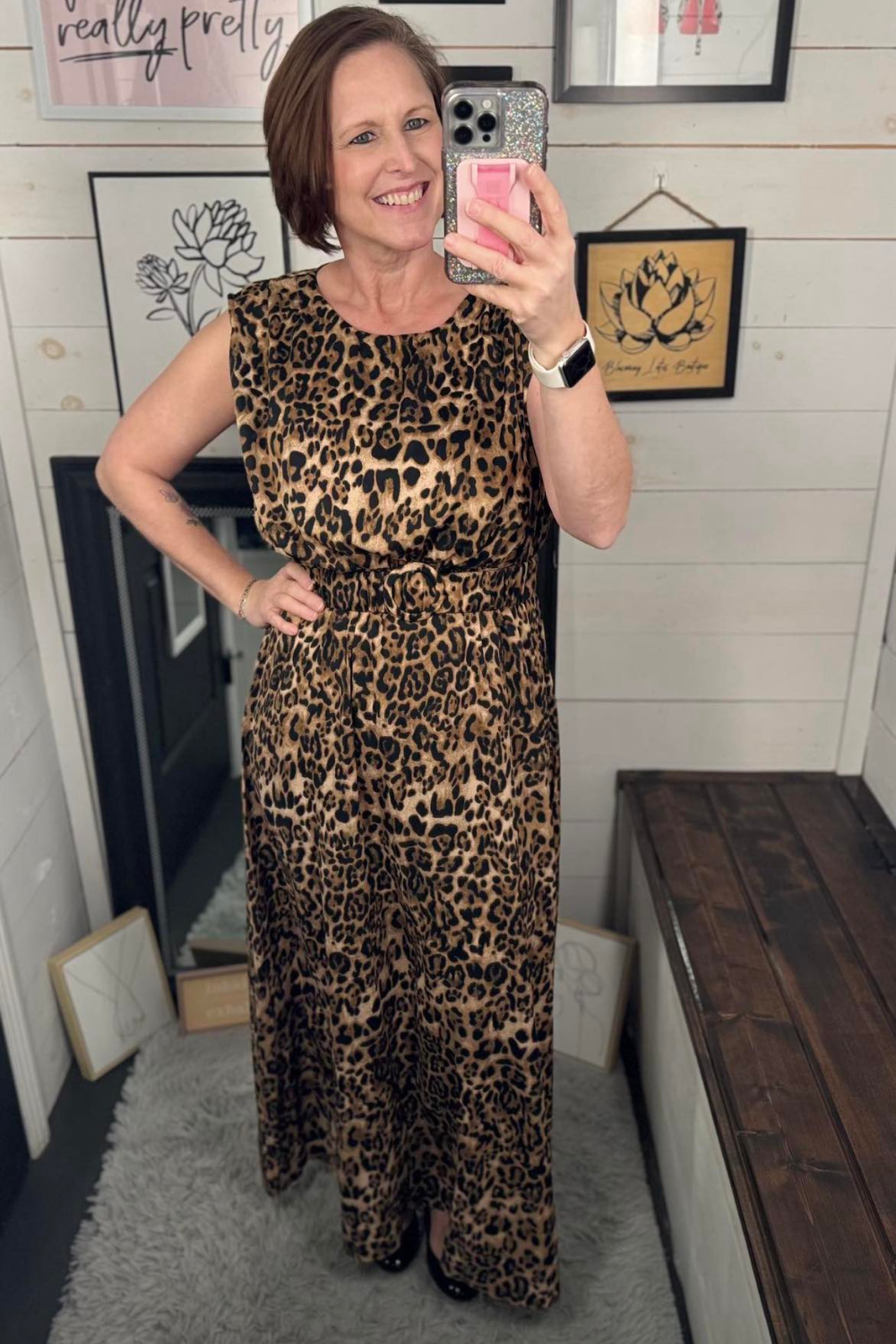 Amira Leopard Maxi Dress