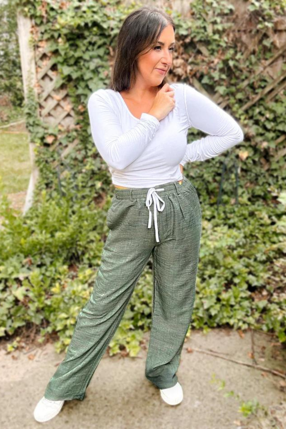 Cora Chambray Wide Leg Pant