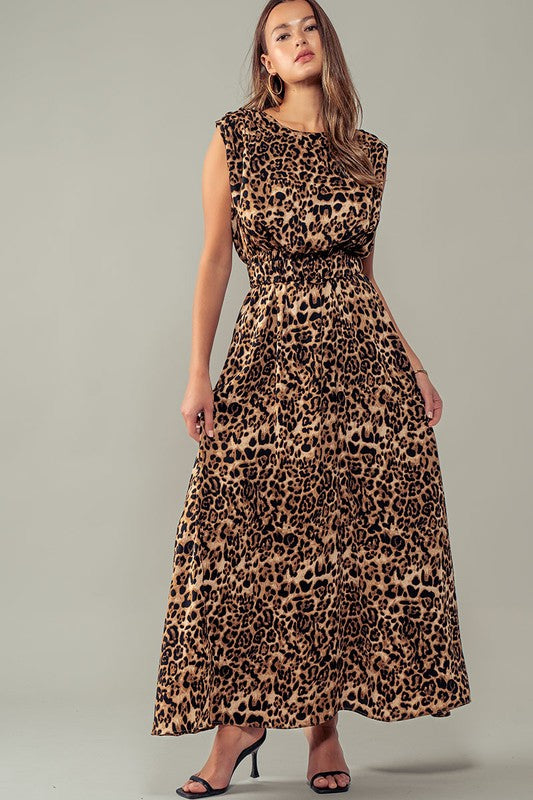 Amira Leopard Maxi Dress
