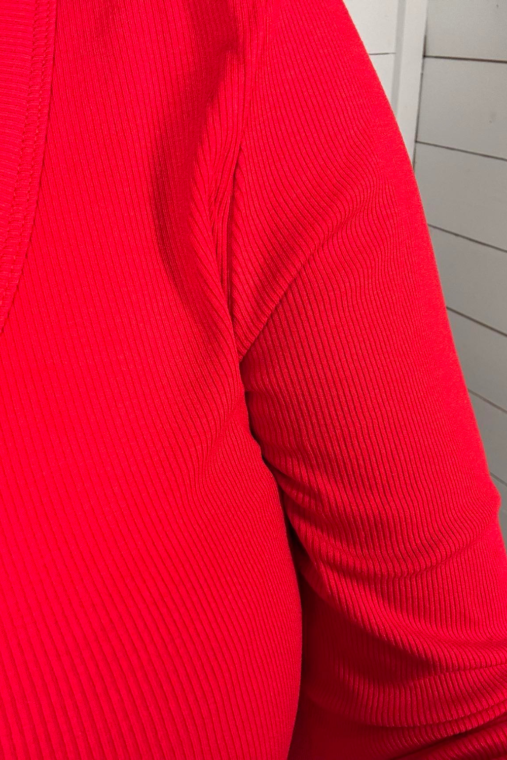 Vanessa Scoop Neck Top - Red