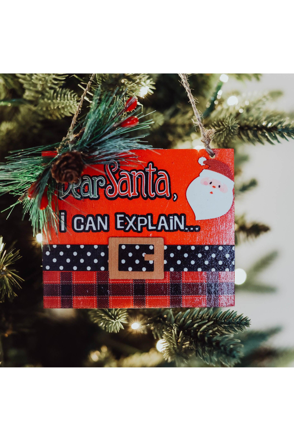 Dear Santa Wood Ornaments
