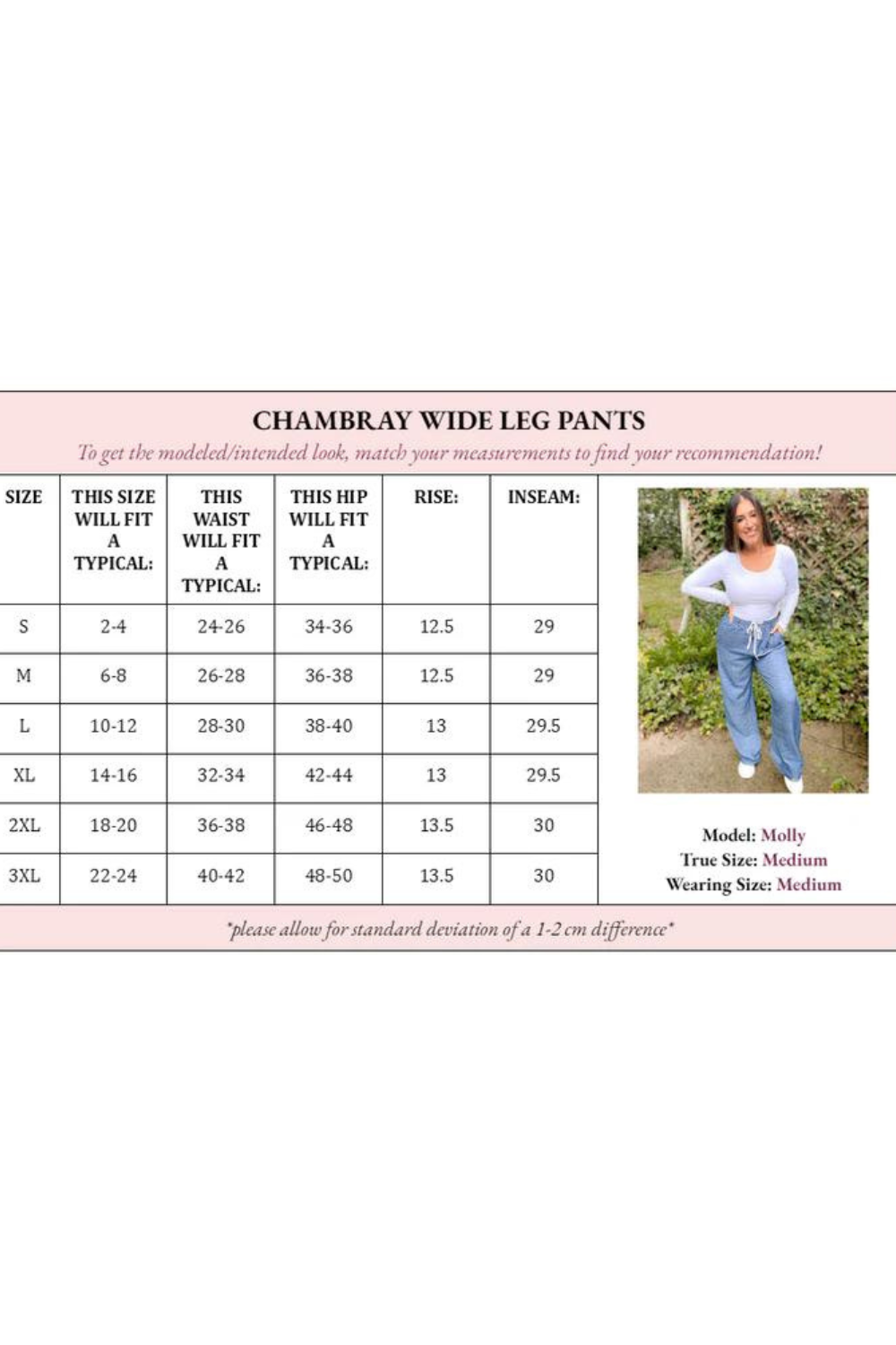 Cora Chambray Wide Leg Pant
