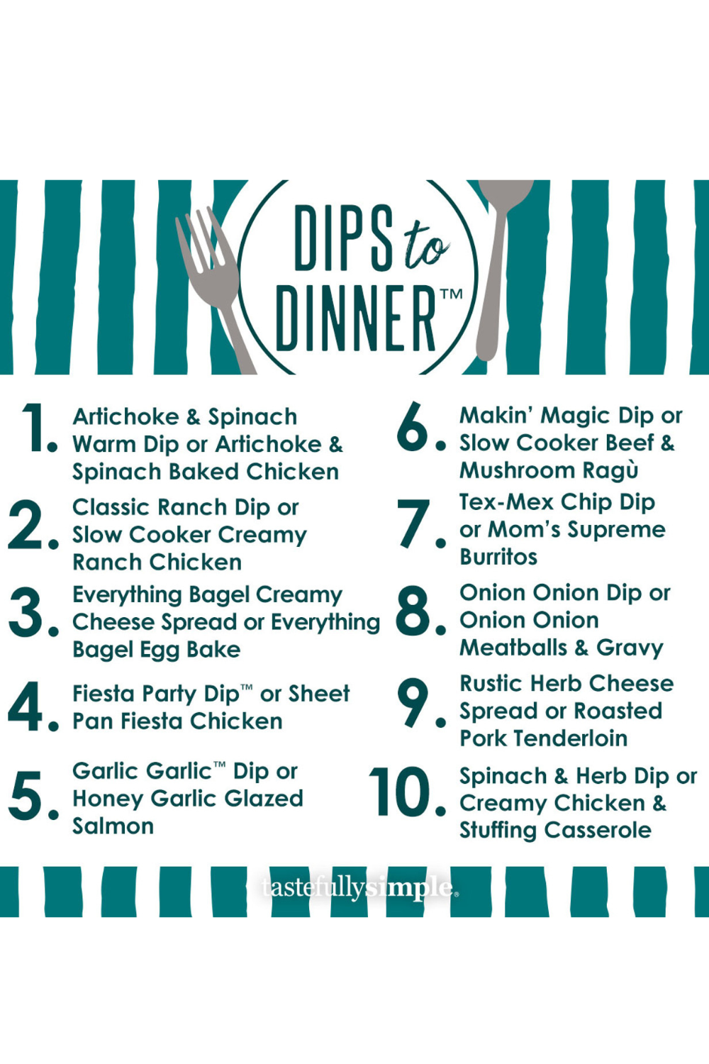 Tastefully Simple - Dips To Dinner