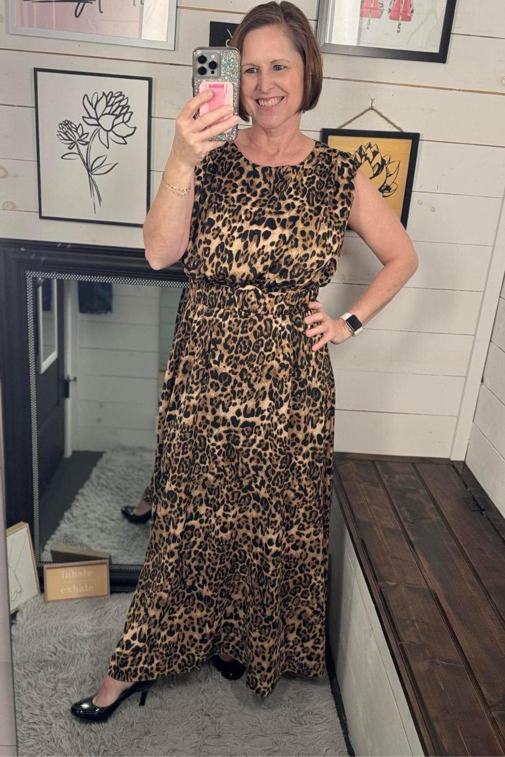Amira Leopard Maxi Dress