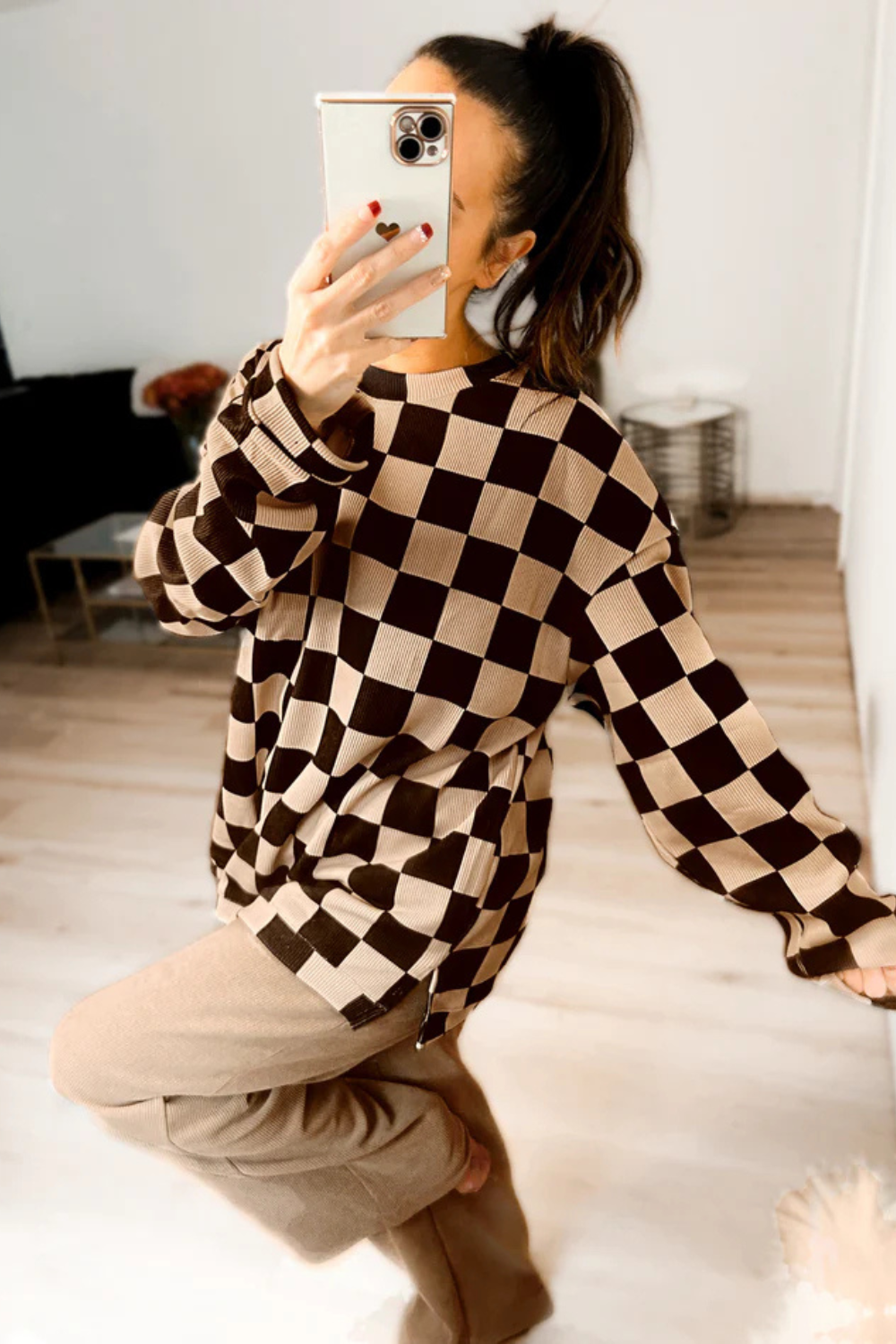 Charlie Checkered Corded Crew Set