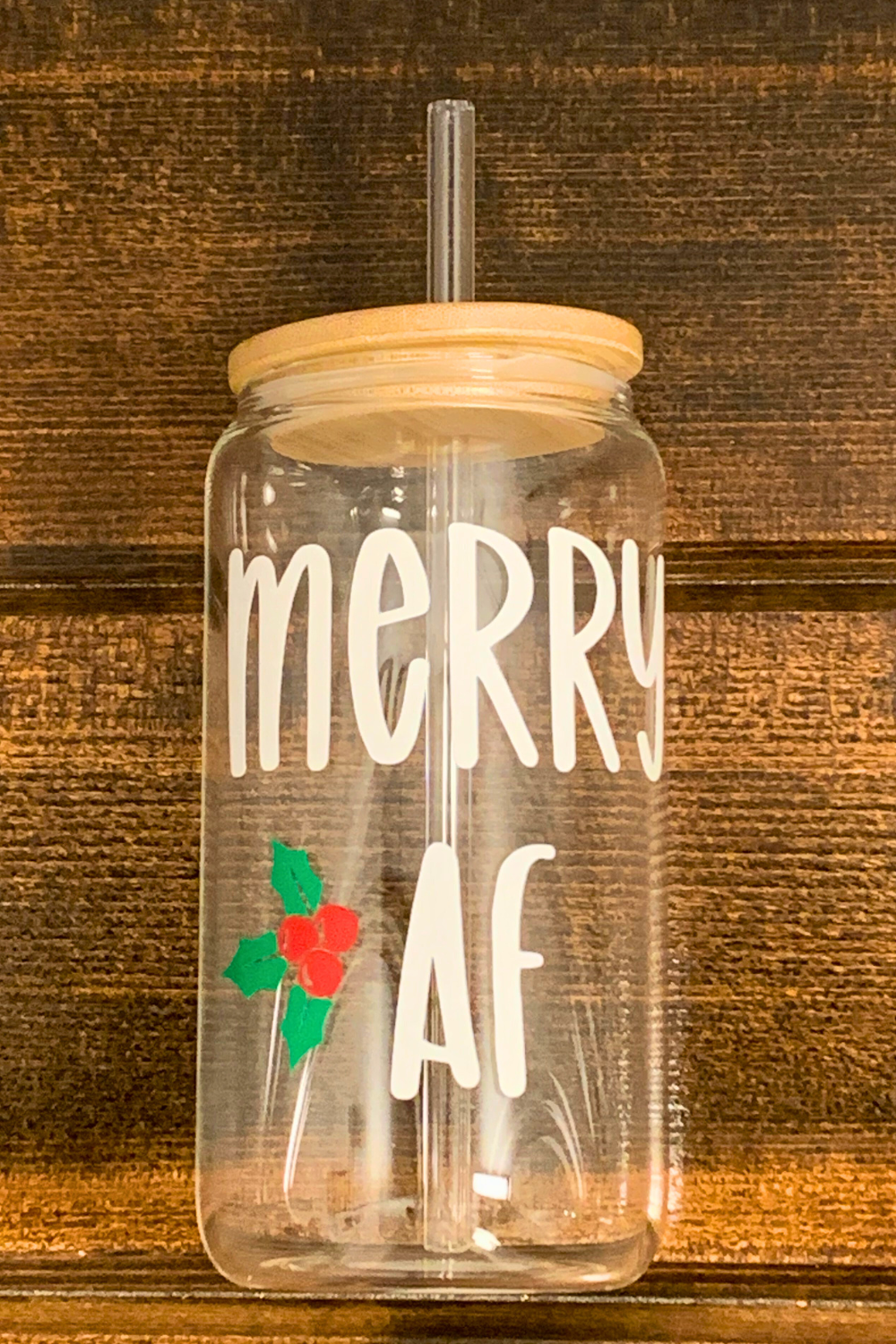 Custom Created Holiday Beer/Coffee Glass