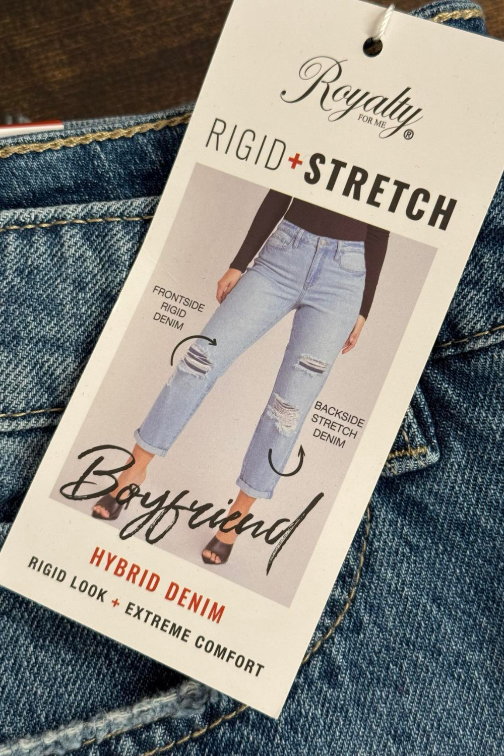 Laylani Mid-Rise Boyfriend Jean with Cuff