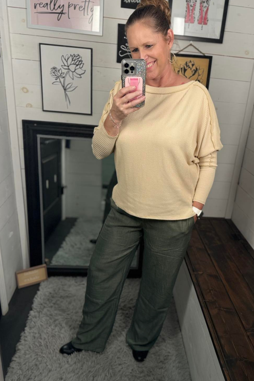 Cora Chambray Wide Leg Pant