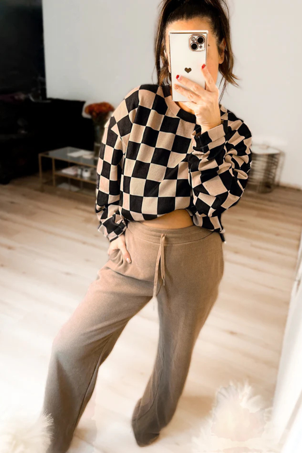 Charlie Checkered Corded Crew Set