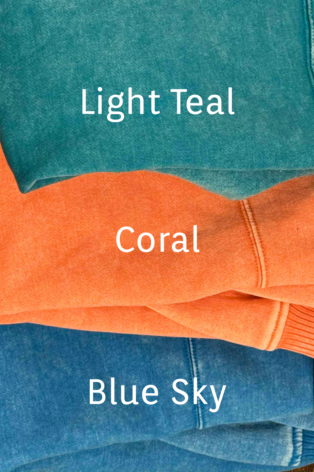 Lauren Quarter Zip Sweatshirt - Light Teal