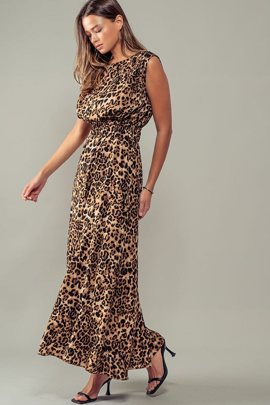 Amira Leopard Maxi Dress