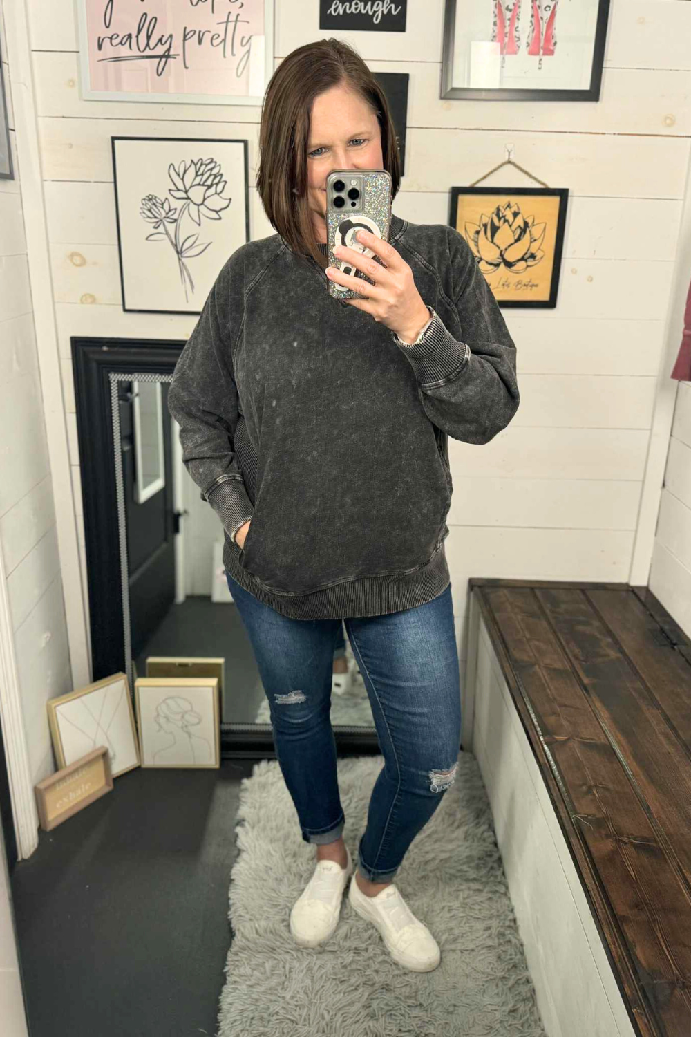 Beth Acid French Terry Sweatshirt