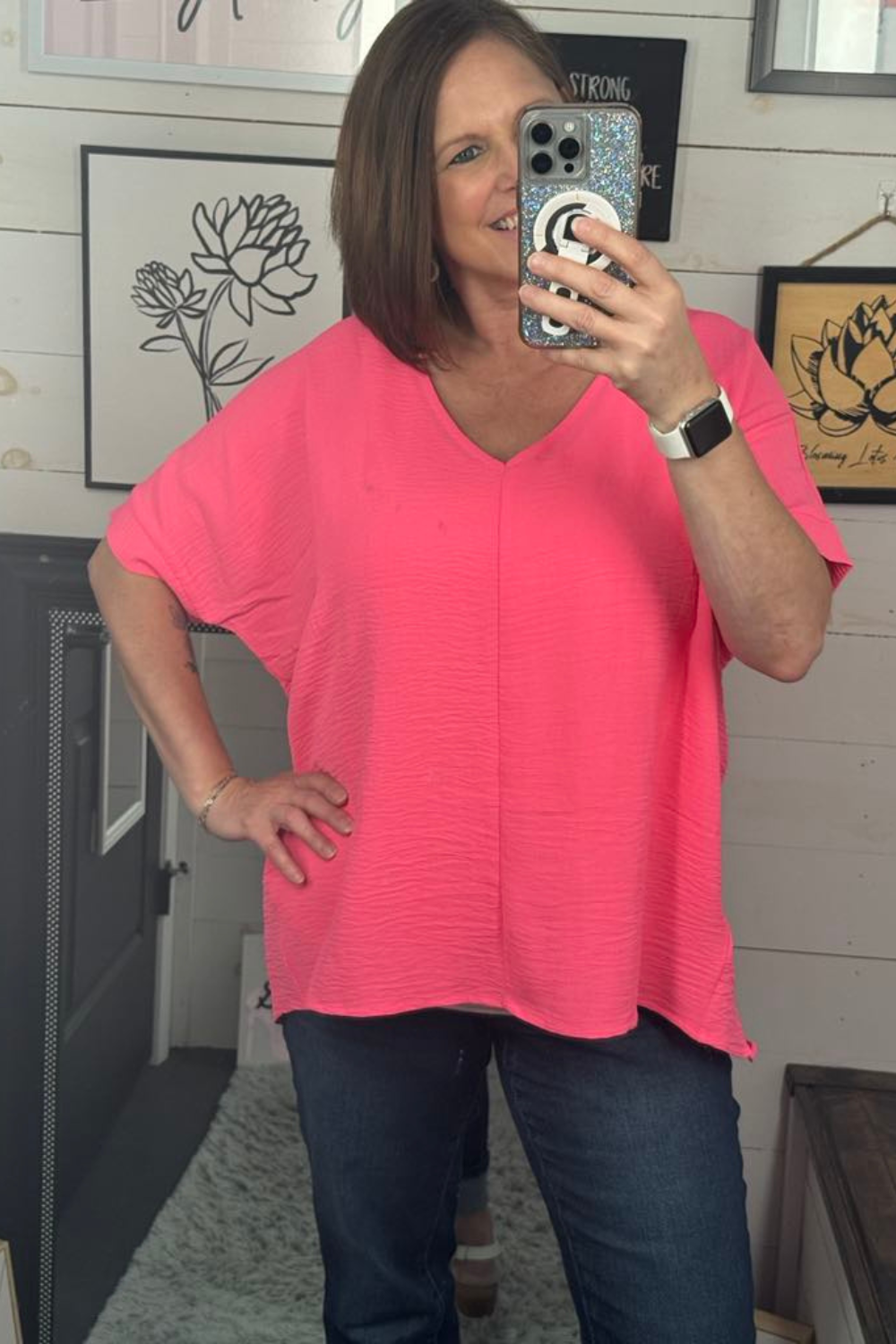 Avery Woven VNeck Dolman Top