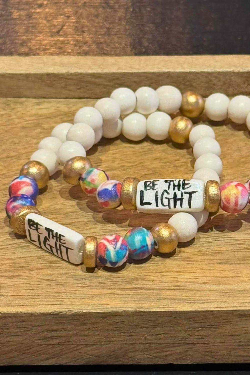 Be The Light - Affirmation Word Bracelet