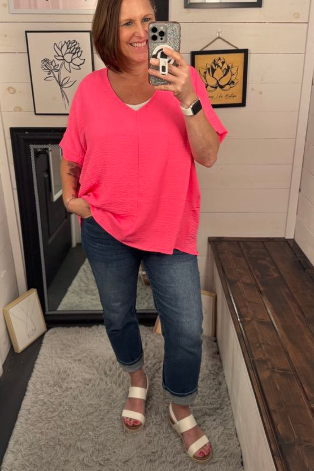 Avery Woven VNeck Dolman Top