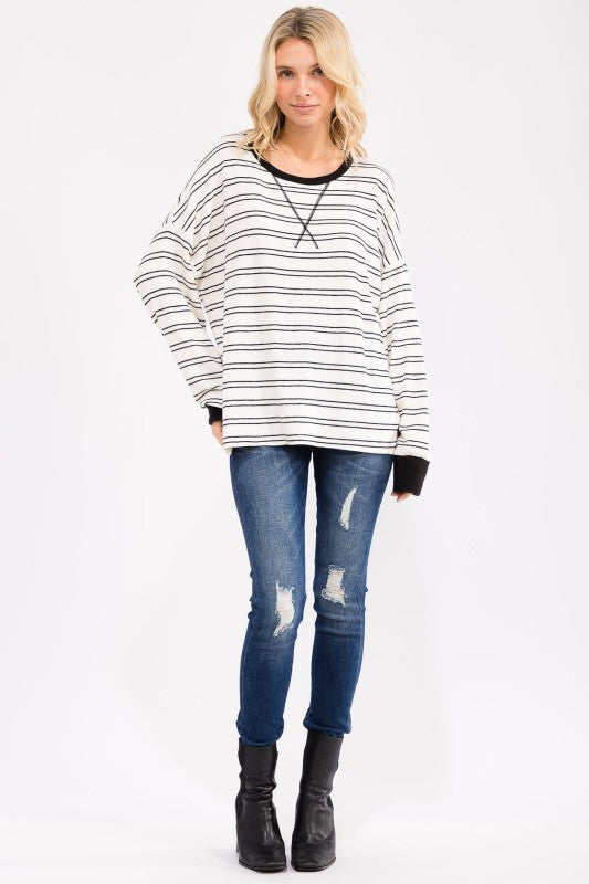 Kailey Striped Pullover Top