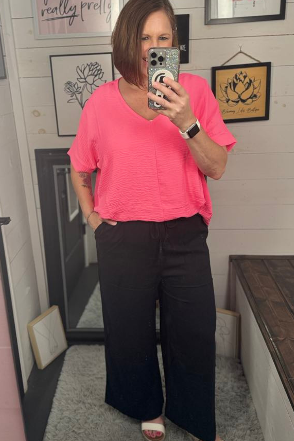 Avery Woven VNeck Dolman Top