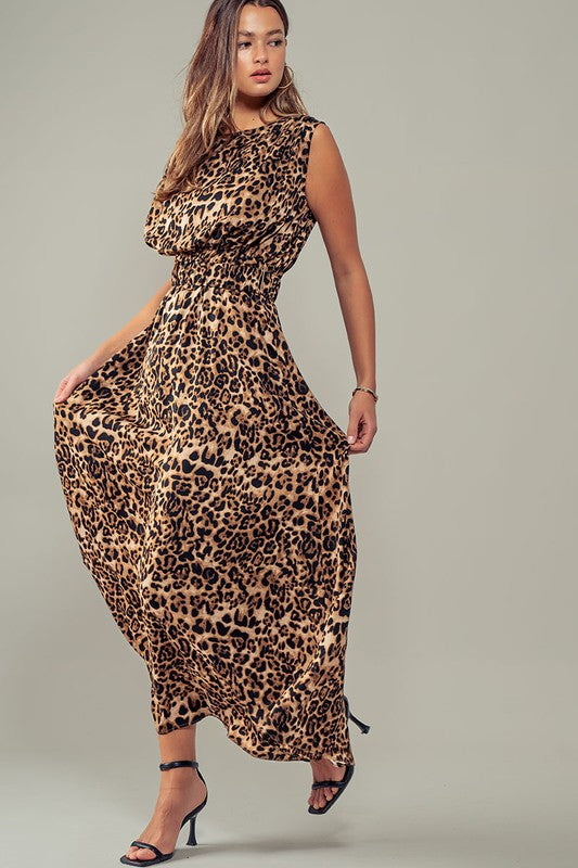 Amira Leopard Maxi Dress
