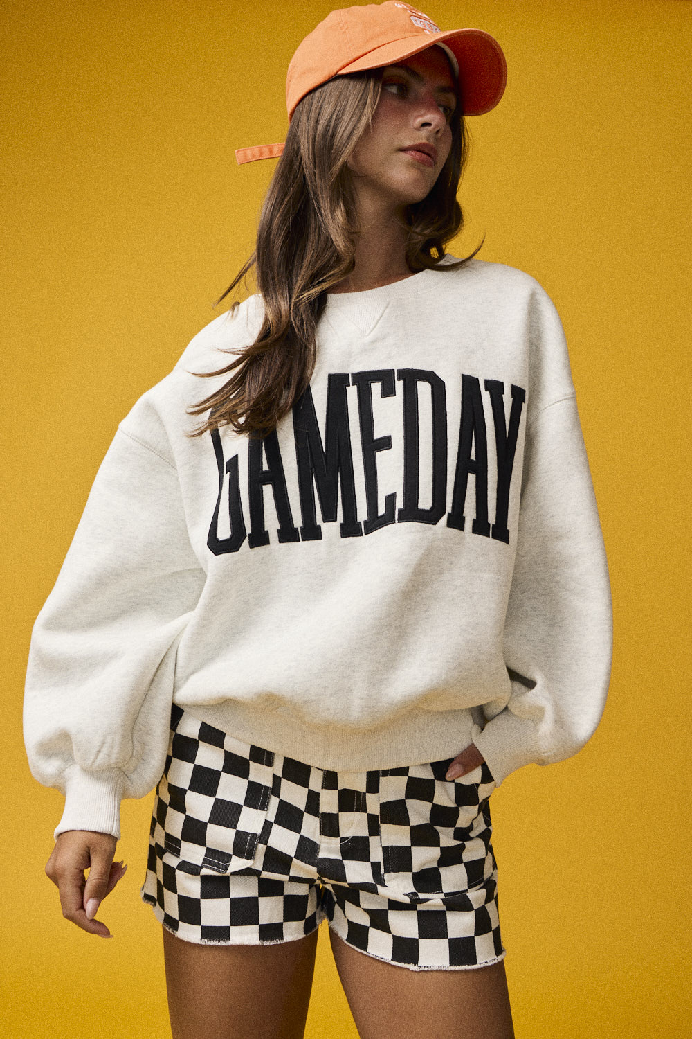 Margo Gameday Fleece Sweatshirt - White Melange