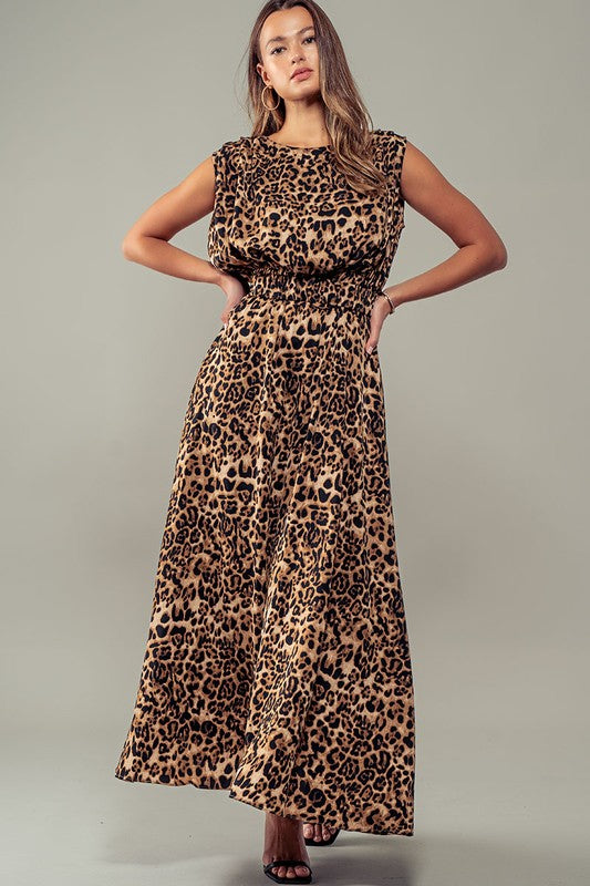 Amira Leopard Maxi Dress