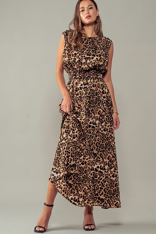 Amira Leopard Maxi Dress
