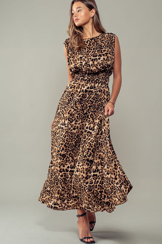 Amira Leopard Maxi Dress