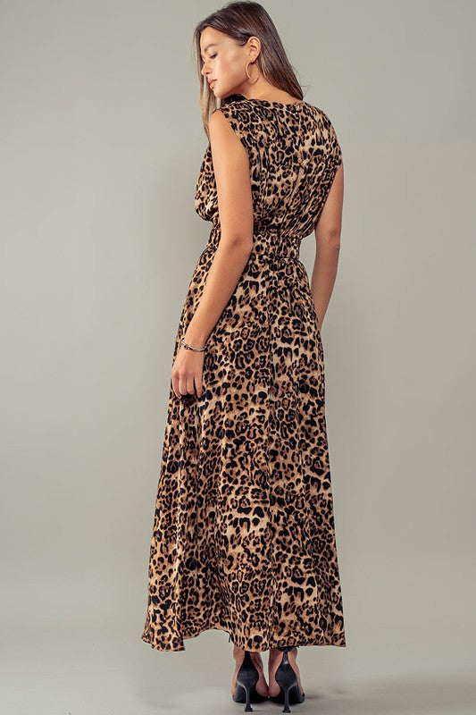 Amira Leopard Maxi Dress
