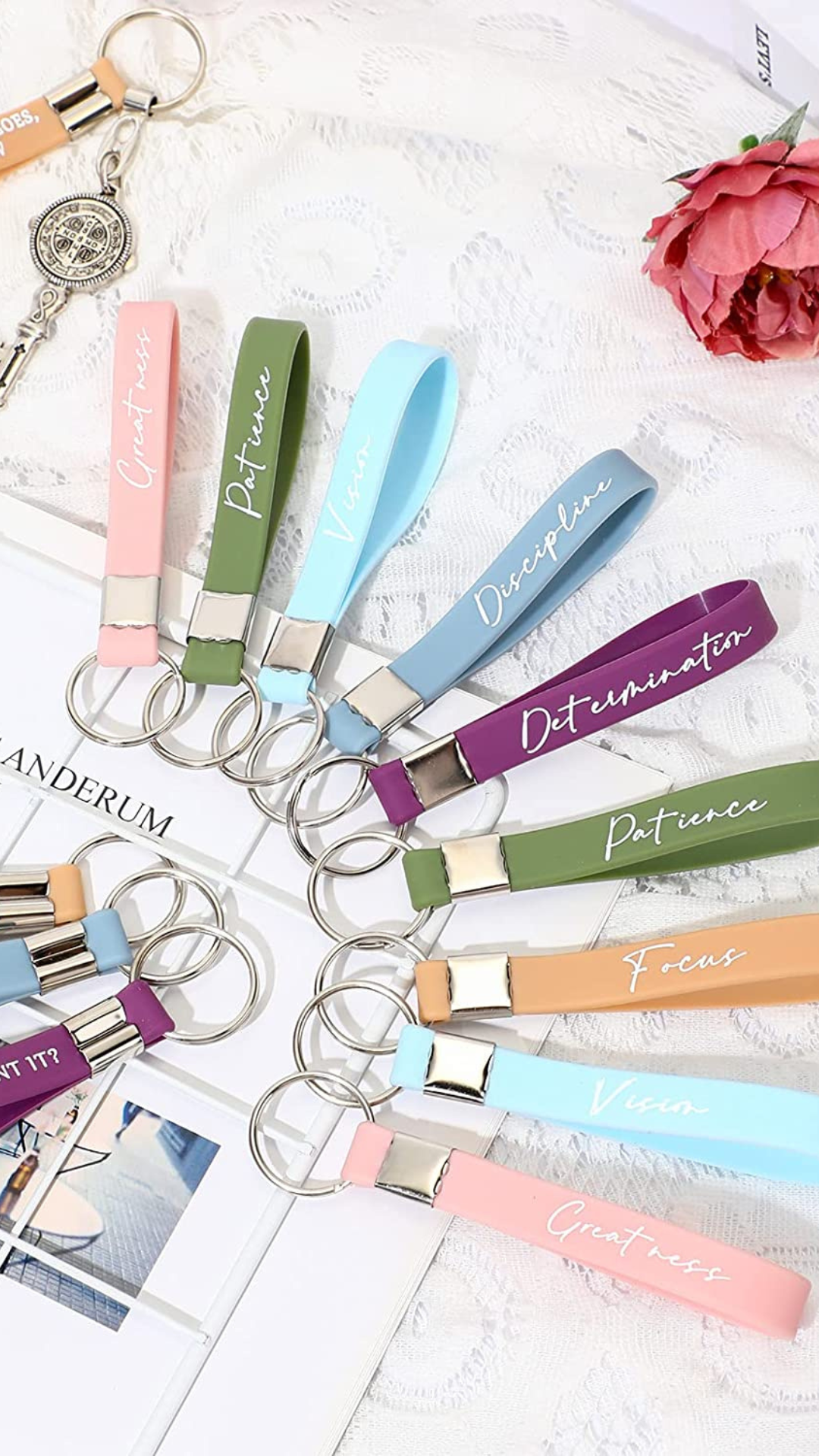 Inspirational Silicone Keychain