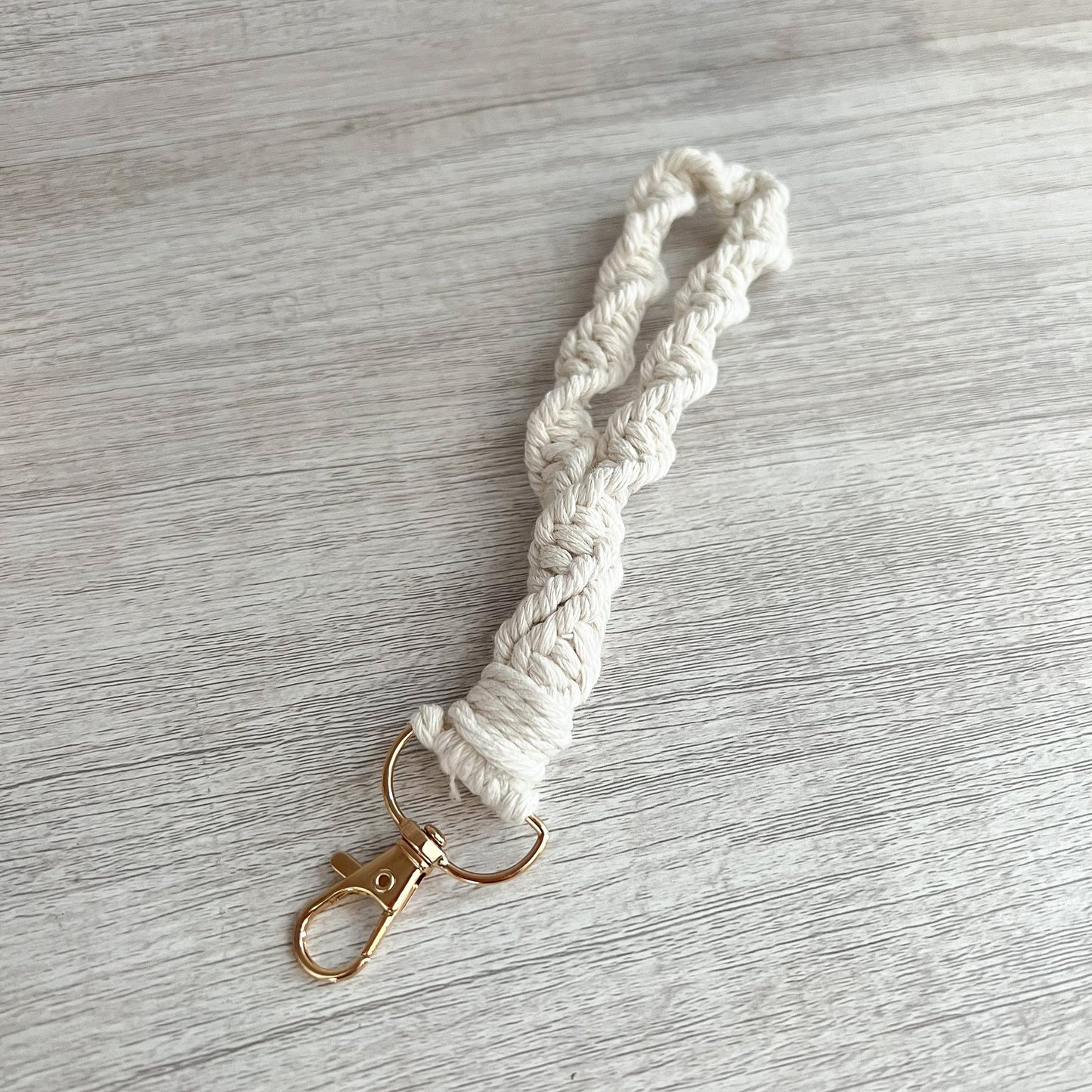 Macrame Twist Wristlet Key Chain