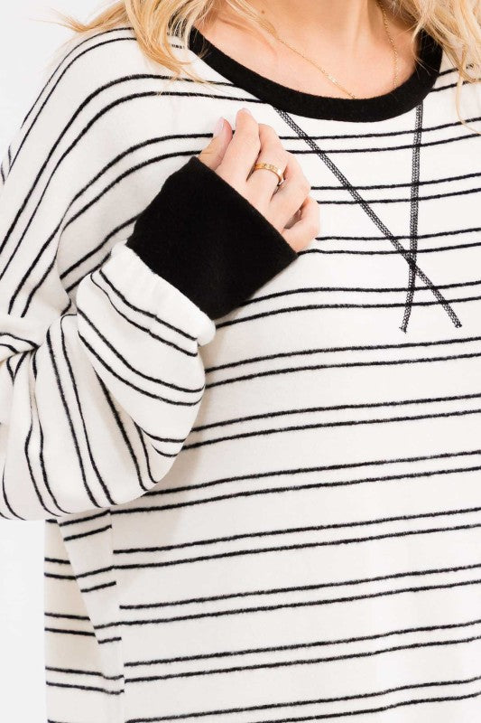 Kailey Striped Pullover Top