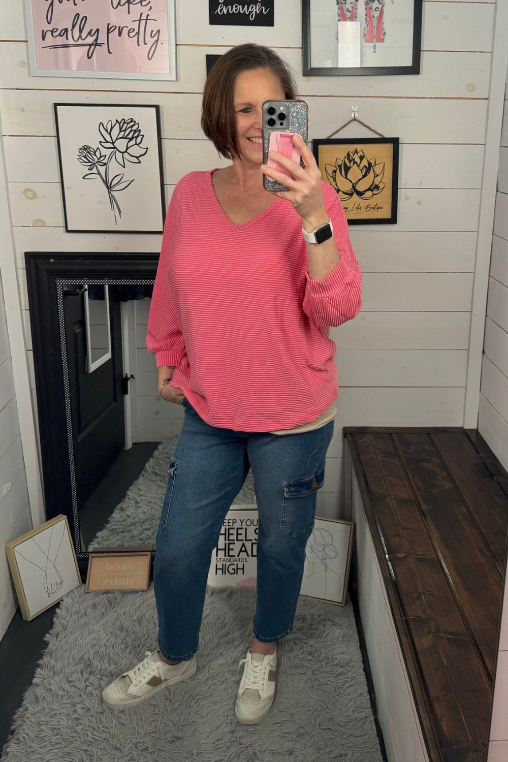 Skye Ribbed VNeck Top