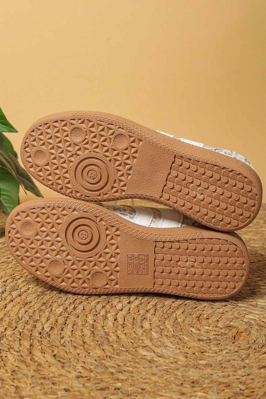 Ada Leopard Print Shimmer Tennis Shoes