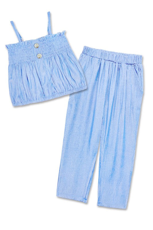 Bianca Chambray 2pc Pant Set