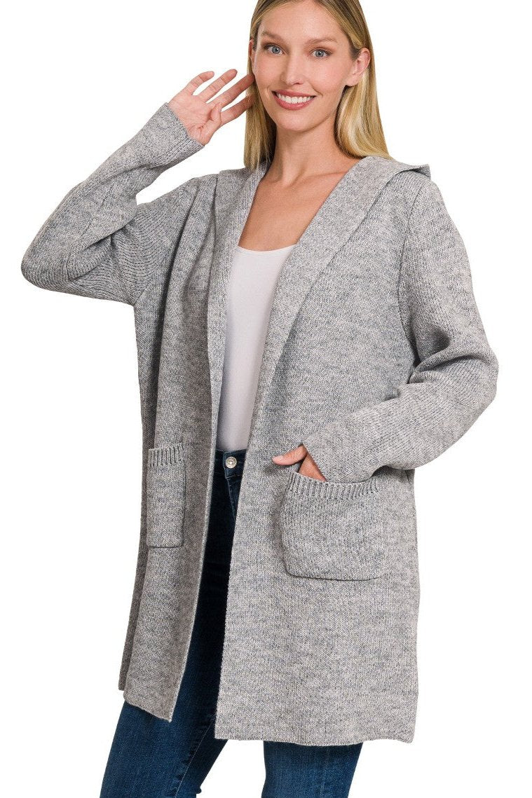 Hooded Long Cargidan with Pockets